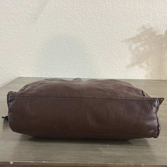 Lucky Brand Brown Leather Hobo Bag with Stud Accents - Picture 8 of 9